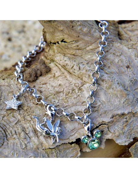 Bracelet avec 3 Charms Fée Clochette