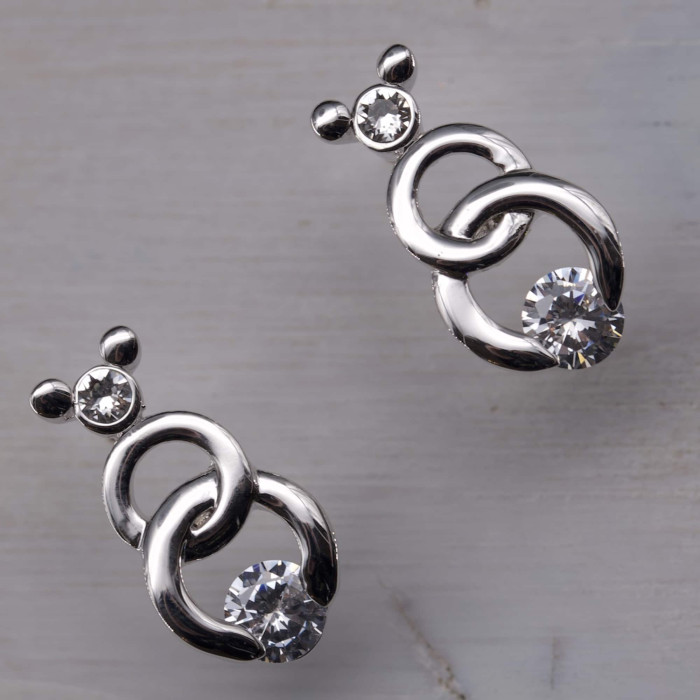 Boucles d'oreilles Mickey Cercle