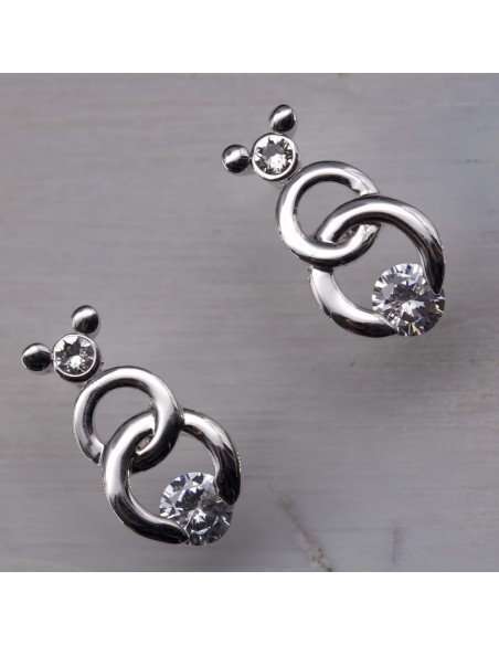 Boucles d'oreilles Mickey Cercle